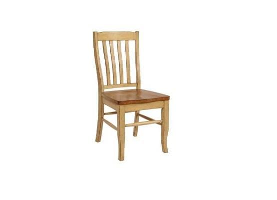 Chairs Corner Chair - 18.5" X 23" X 38.125" Two Tone Hardwood Side Chair HomeRoots