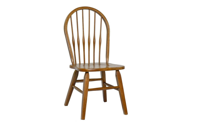 Chairs Corner Chair - 18" X 21" X 36.5" Burnished Walnut Hardwood Side Chair HomeRoots