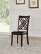 Chairs Corner Chair - 18" X 22" X 41" 2pc Black And Espresso Side Chair HomeRoots