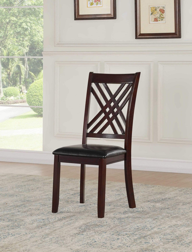 Chairs Corner Chair - 18" X 22" X 41" 2pc Black And Espresso Side Chair HomeRoots