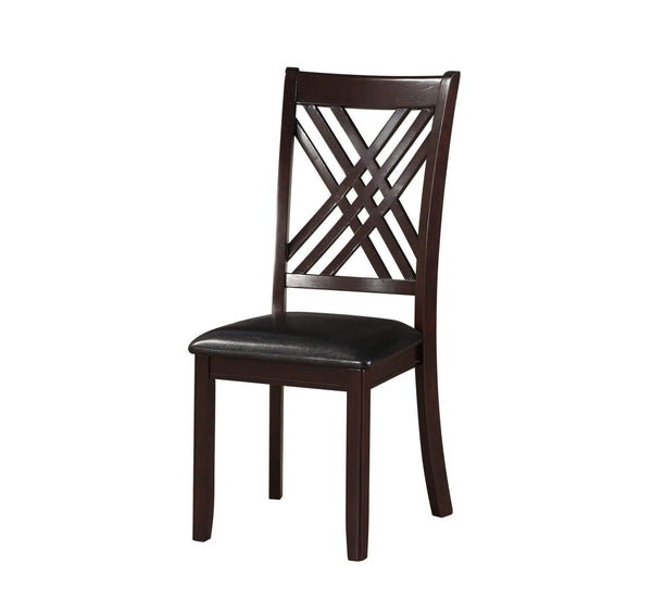 Chairs Corner Chair - 18" X 22" X 41" 2pc Black And Espresso Side Chair HomeRoots