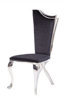 Chairs Corner Chair - 20" X 21" X 43" Fabric Stainless Steel Upholstered (Seat) Side Chair (Set-2) HomeRoots