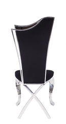 Chairs Corner Chair - 20" X 21" X 43" Fabric Stainless Steel Upholstered (Seat) Side Chair (Set-2) HomeRoots