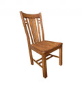 Chairs Corner Chair - 22" X 17" X 39" Burnished Walnut Hardwood Side Chair HomeRoots