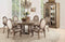 Chairs Corner Chair - 24" X 20" X 40" 2pc Champagne Leatherette And Antique Gold Side Chair HomeRoots