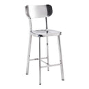Chairs Counter Height Chairs - 15.6" X 17.7" X 37.4" 2 Pcs Stainless Steel Counter Chair HomeRoots
