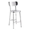 Chairs Counter Height Chairs - 15.6" X 17.7" X 37.4" 2 Pcs Stainless Steel Counter Chair HomeRoots