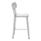 Chairs Counter Height Chairs - 15.6" X 17.7" X 37.4" 2 Pcs Stainless Steel Counter Chair HomeRoots