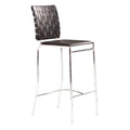 Chairs Counter Height Chairs - 15" X 19" X 39" 2 Pcs Black Leatherette Counter Chair HomeRoots