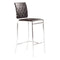 Chairs Counter Height Chairs - 15" X 19" X 39" 2 Pcs Black Leatherette Counter Chair HomeRoots