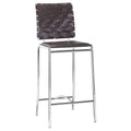 Chairs Counter Height Chairs - 15" X 19" X 39" 2 Pcs Espresso Leatherette Counter Chair HomeRoots