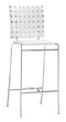 Chairs Counter Height Chairs - 15" x 19" x 39" White, Leatherette, Chromed Steel, Cross Counter Chair - Set of 2 HomeRoots