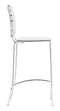 Chairs Counter Height Chairs - 15" x 19" x 39" White, Leatherette, Chromed Steel, Cross Counter Chair - Set of 2 HomeRoots