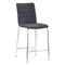 Chairs Counter Height Chairs - 16.5" X 19.7" X 39" 2 Pcs Graphite Polyblend Counter Chair HomeRoots