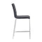 Chairs Counter Height Chairs - 16.5" X 19.7" X 39" 2 Pcs Graphite Polyblend Counter Chair HomeRoots