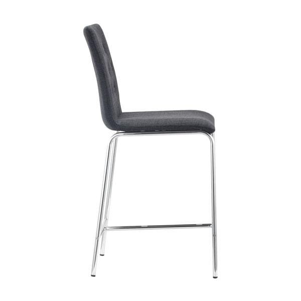 Chairs Counter Height Chairs - 16.5" X 19.7" X 39" 2 Pcs Graphite Polyblend Counter Chair HomeRoots