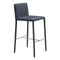 Chairs Counter Height Chairs - 16.9" X 20" X 35" 2 Pcs Black Polyblend Counter Chair HomeRoots