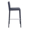 Chairs Counter Height Chairs - 16.9" X 20" X 35" 2 Pcs Black Polyblend Counter Chair HomeRoots