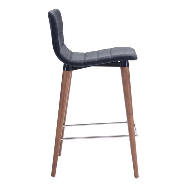 Chairs Counter Height Chairs - 16" X 18.9" X 34.3" 2 Pcs Polyblend Counter Chair Gray HomeRoots