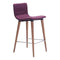 Chairs Counter Height Chairs - 16" X 18.9" X 34.3" 2 Pcs Purple Polyblend Counter Chair HomeRoots