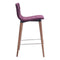 Chairs Counter Height Chairs - 16" X 18.9" X 34.3" 2 Pcs Purple Polyblend Counter Chair HomeRoots