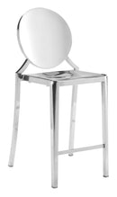 Chairs Counter Height Chairs - 18.3" x 18.5" x 39" Stainless Steel, Polished Stainless Steel, Counter Chair - Set of 2 HomeRoots