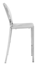 Chairs Counter Height Chairs - 18.3" x 18.5" x 39" Stainless Steel, Polished Stainless Steel, Counter Chair - Set of 2 HomeRoots