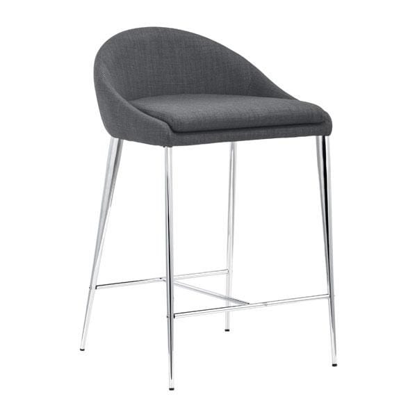 Chairs Counter Height Chairs - 18" X 18" X 30.3" 2 Pcs Graphite Polyblend Counter Chair HomeRoots