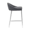 Chairs Counter Height Chairs - 18" X 18" X 30.3" 2 Pcs Graphite Polyblend Counter Chair HomeRoots