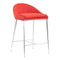 Chairs Counter Height Chairs - 18" X 18" X 30.3" 2 Pcs Tangerine Polyblend Counter Chair HomeRoots