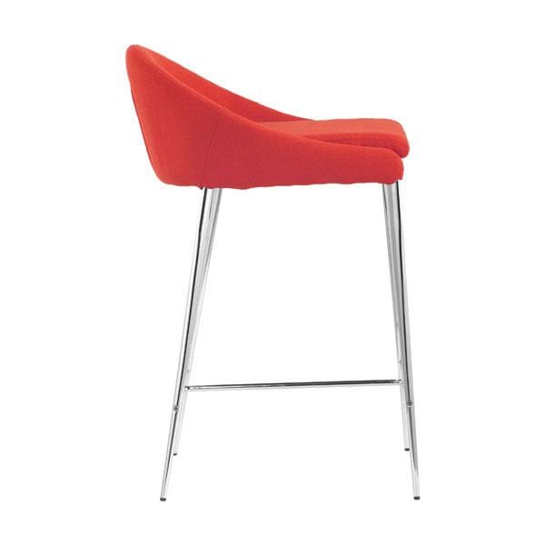 Chairs Counter Height Chairs - 18" X 18" X 30.3" 2 Pcs Tangerine Polyblend Counter Chair HomeRoots