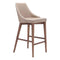 Chairs Counter Height Chairs - 18" X 19.7" X 37" Beige Leatherette Counter Chair HomeRoots