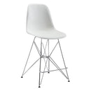 Chairs Counter Height Chairs - 19" X 20.3" X 39" White Polypropylene Counter Chair HomeRoots