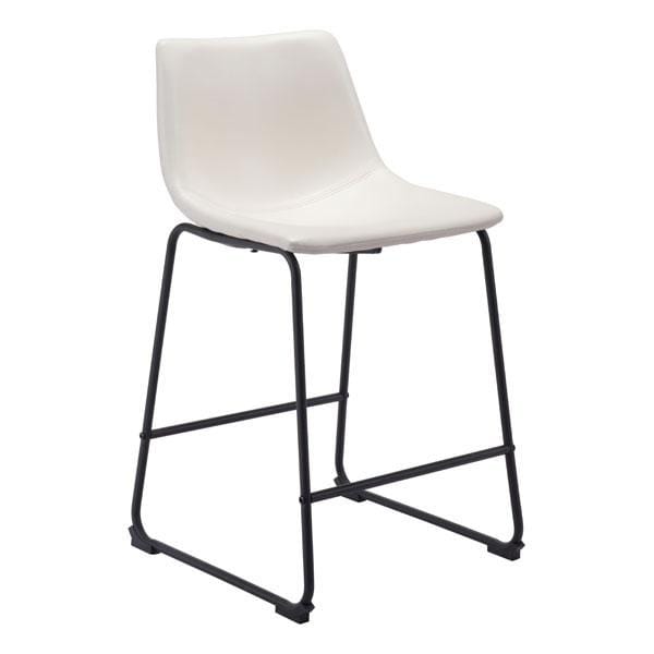Chairs Counter Height Chairs - 20" X 26" X 10" Distressed White Smart Counter Chair HomeRoots