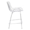 Chairs Counter Height Chairs - 21.3" X 23" X 35.8" 2 Pcs Chrome Wire Counter Chair HomeRoots