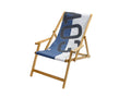 Chairs Deck Chair - 28.35" X 61.02" X 3.15" White Nattier Blue Recycled Sailcloth Deck Chair Dacron Grey 403 HomeRoots