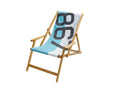 Chairs Deck Chair - 28.35" X 61.02" X 3.15" White South Sea Recycled Sailcloth Deck Chair Dacron Grey 867 HomeRoots