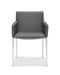 Chairs Dining Chairs - 23" X 22" X 33" Gray Faux Leather Dining Armed Chair HomeRoots