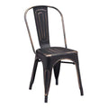 Chairs Dining Room Chairs - 17.3" X 20.5" X 33.9" 2 Pcs Anti Black Gold Steel Dining Chair HomeRoots