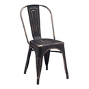Chairs Dining Room Chairs - 17.3" X 20.5" X 33.9" 2 Pcs Anti Black Gold Steel Dining Chair HomeRoots