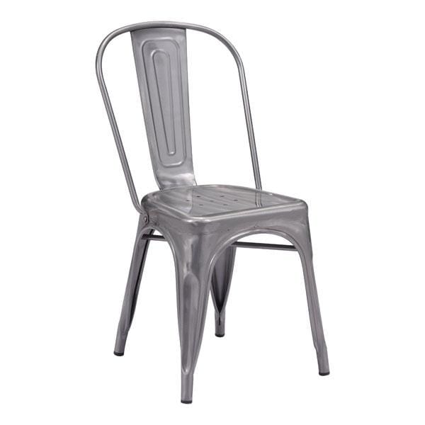 Chairs Dining Room Chairs - 17.3" X 20.5" X 33.9" 2 Pcs Gunmetal Dining Chair HomeRoots