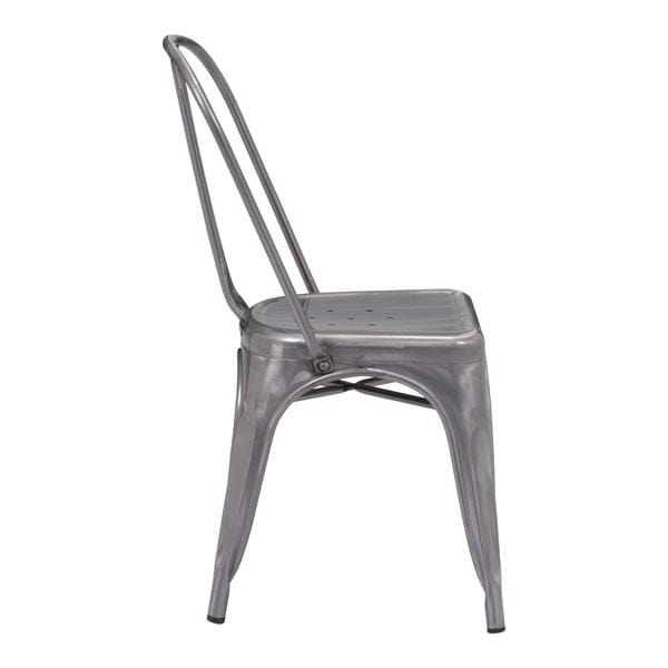 Chairs Dining Room Chairs - 17.3" X 20.5" X 33.9" 2 Pcs Gunmetal Dining Chair HomeRoots