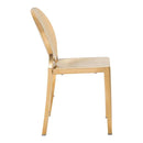 Chairs Dining Room Chairs - 17.5"X 18" X 31.9" 2 Pcs Gold Polished Stainless Steel Dining Chair HomeRoots