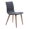 Chairs Dining Room Chairs - 17.7" X 20.9" X 33.9" 2 Pcs Gray Polyblend Powder Coated Metal Dining Chair HomeRoots