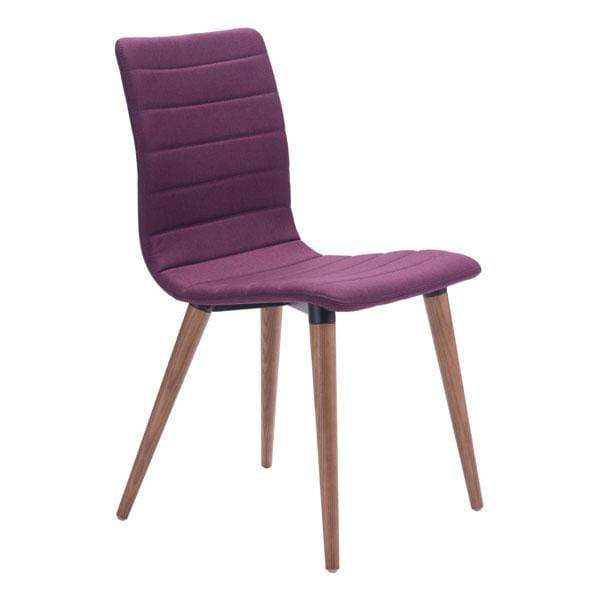 Chairs Dining Room Chairs - 17.7" X 20.9" X 33.9" 2 Pcs Purple Polyblend Powder Coated Metal Dining Chair HomeRoots