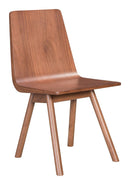 Chairs Dining Room Chairs - 17.7" x 21.3" x 33.5" Walnut, Wood Veneer, Rubberwood, Dining Chair - Set of 2 HomeRoots