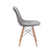 Chairs Dining Room Chairs - 18.7" X 21.7" X 31.9" Gray Velour Polyblend Wood Dining Chair HomeRoots