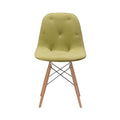 Chairs Dining Room Chairs - 18.7" X 21.7" X 31.9" Green Velour Polyblend Wood Dining Chair HomeRoots