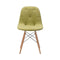 Chairs Dining Room Chairs - 18.7" X 21.7" X 31.9" Green Velour Polyblend Wood Dining Chair HomeRoots