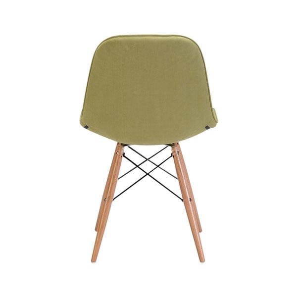 Chairs Dining Room Chairs - 18.7" X 21.7" X 31.9" Green Velour Polyblend Wood Dining Chair HomeRoots